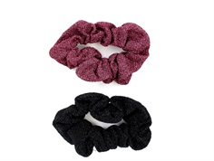 Petit by Sofie Schnoor hair elastics black red mix glitter (2 bodys)